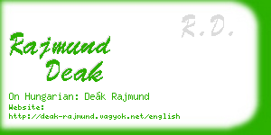 rajmund deak business card